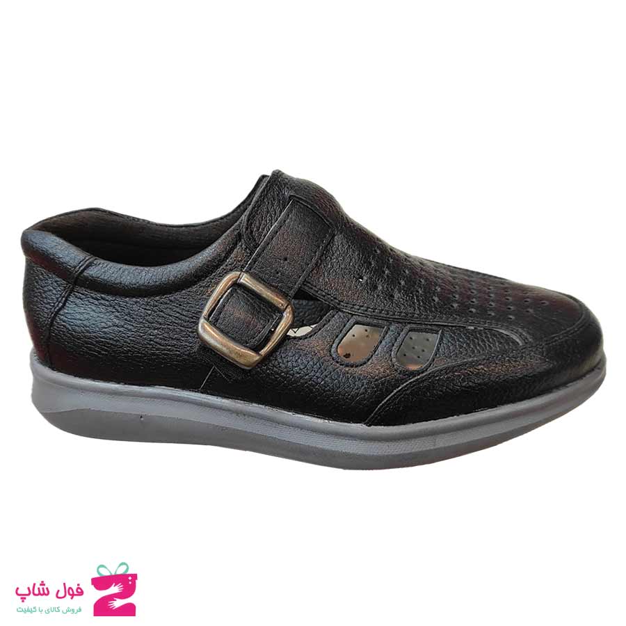 کفش تابستانی  طبی راحتی مردانه چرم طبیعی تبریز کد 2675