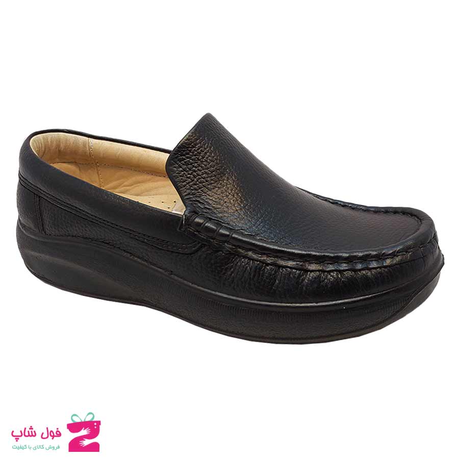 کفش طبی راحتی مردانه چرم طبیعی تبریز کد 2708