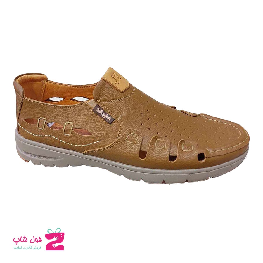 کفش تابستانی  طبی راحتی مردانه چرم طبیعی تبریز کد 2810