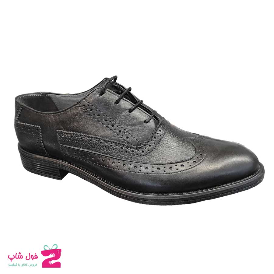 کفش مردانه مجلسی  چرم طبیعی گاوی  تبریز کد 1821