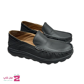 کفش کالج طبی مردانه چرم طبیعی تبریز با زیره اسکیچرز سبک کد3344