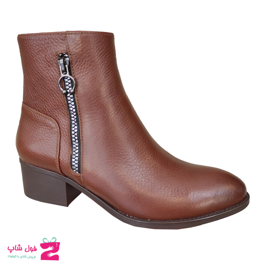 نیم بوت  زنانه چرم  طبیعی تبریز کد 2114