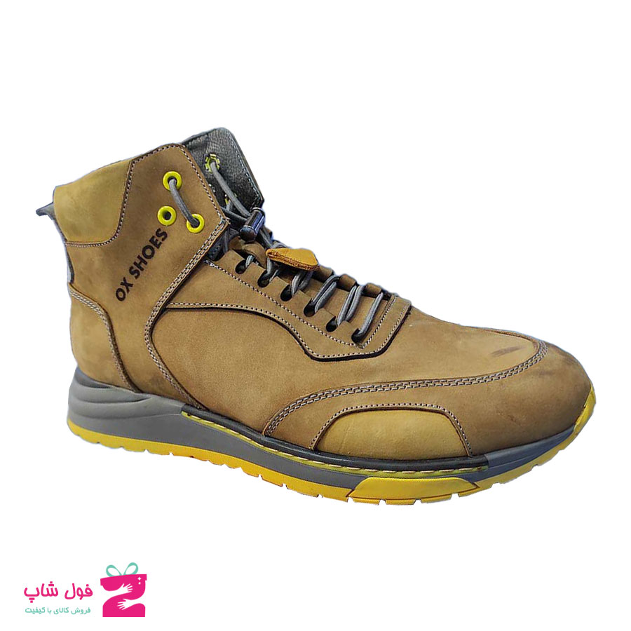 نیم بوت اسپرت مردانه چرم طبیعی  گاوی کد 1806
