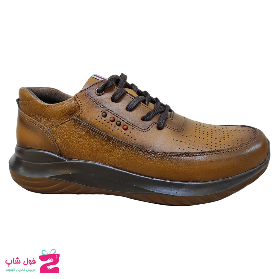 کفش مردانه اسپرت چرم طبیعی گاوی تبریز کد 2049