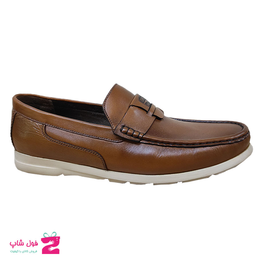 کفش کالج مردانه چرم طبیعی تبریز کد 2055