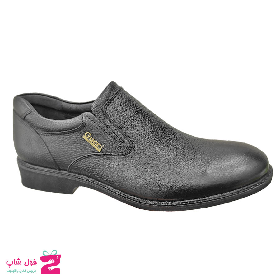 کفش مردانه مجلسی  بزرگ پا چرم طبیعی گاوی کد 2194