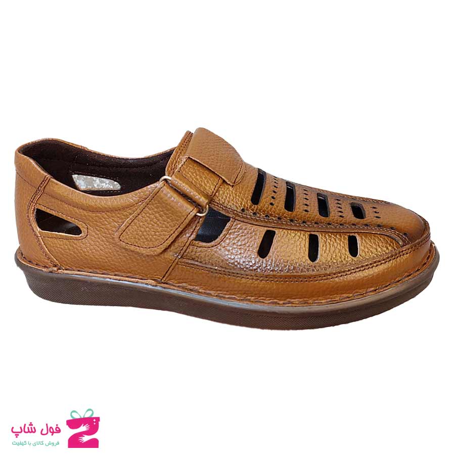 کفش تابستانی  طبی راحتی مردانه چرم طبیعی تبریز کد 2743