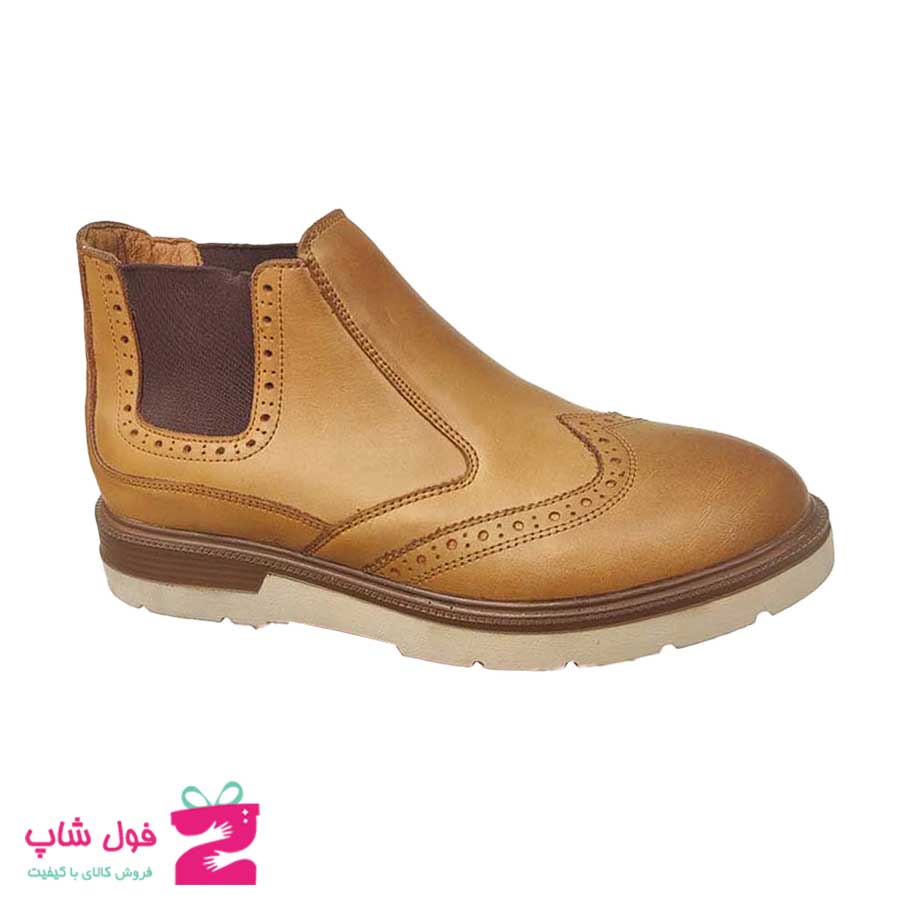 نیم بوت مردانه چرم طبیعی  تبریز کد 1881