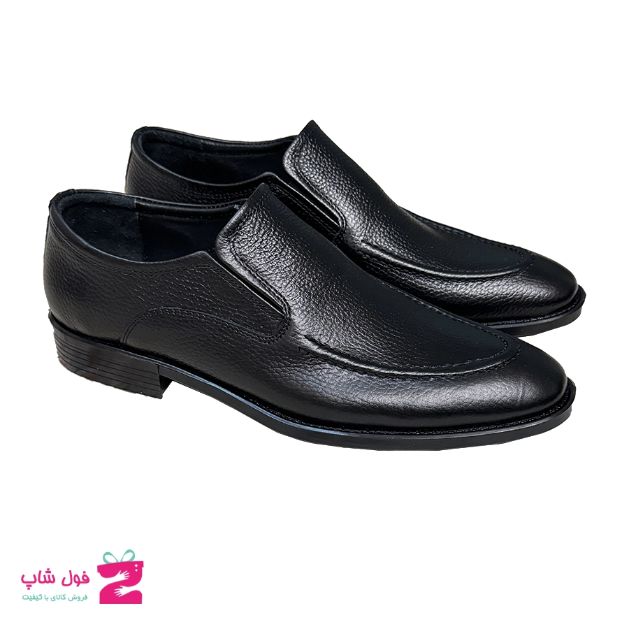 کفش مردانه مجلسی  چرم طبیعی گاوی تبریز کد 3427