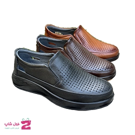 کفش تابستانی  طبی راحتی مردانه چرم طبیعی تبریز کد 3463