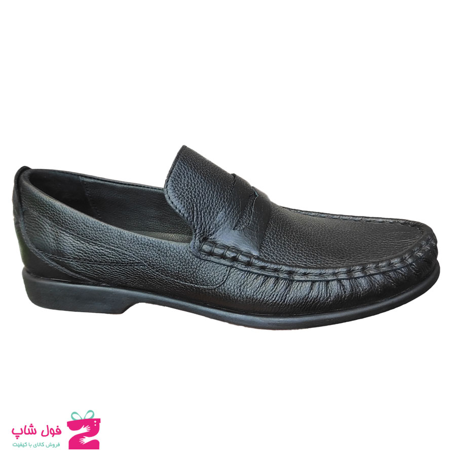 کفش کالج مردانه چرم طبیعی تبریز کد 2024