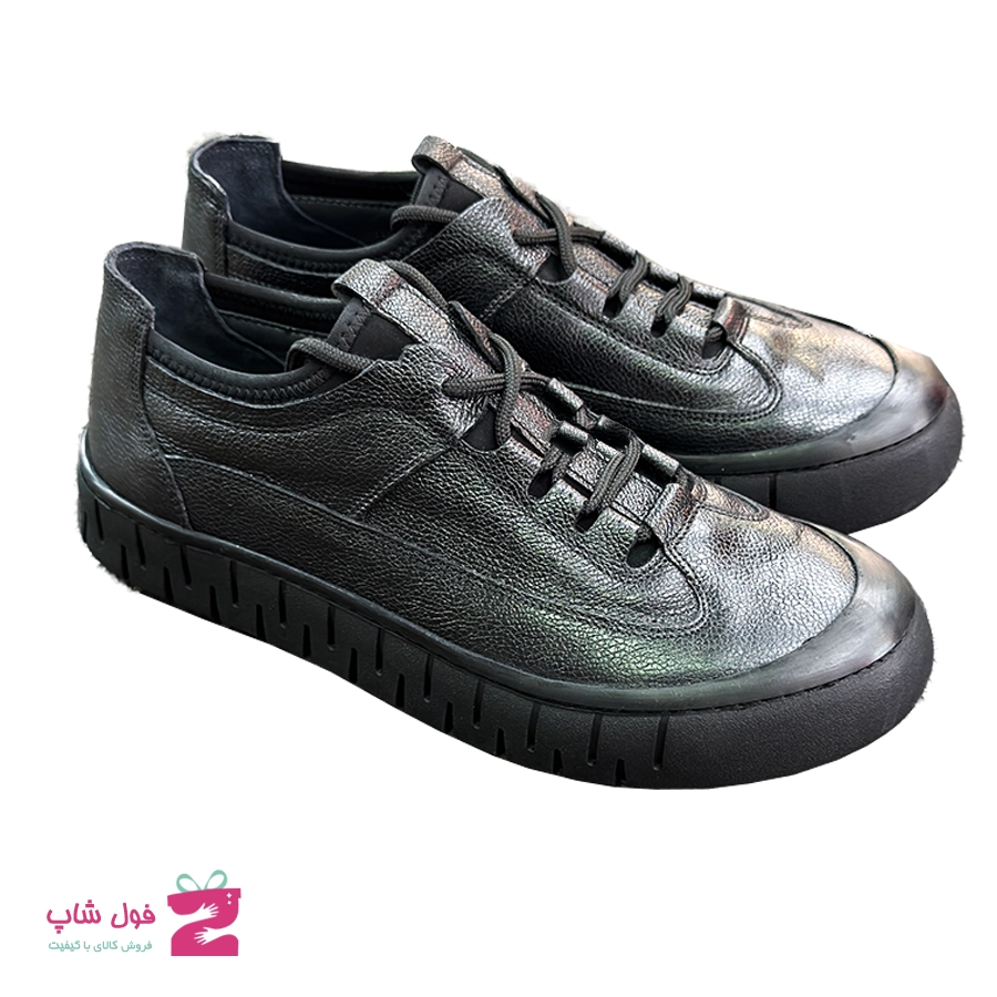 کفش اسپرت لژدار جورابی مردانه چرم طبیعی گاوی تبریز کد 3402
