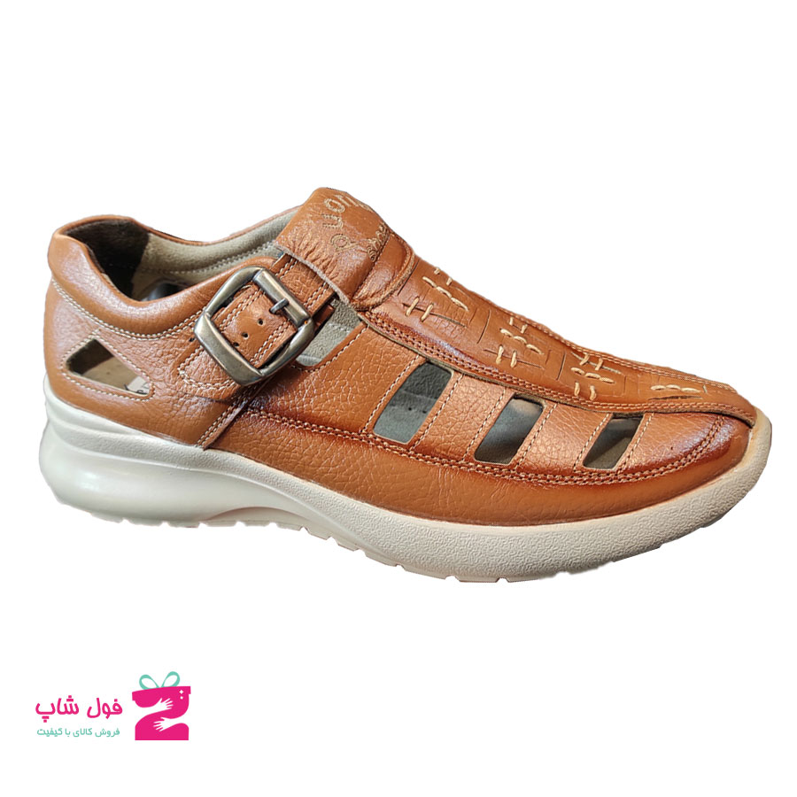کفش تابستانی  طبی راحتی مردانه چرم طبیعی تبریز کد 1551