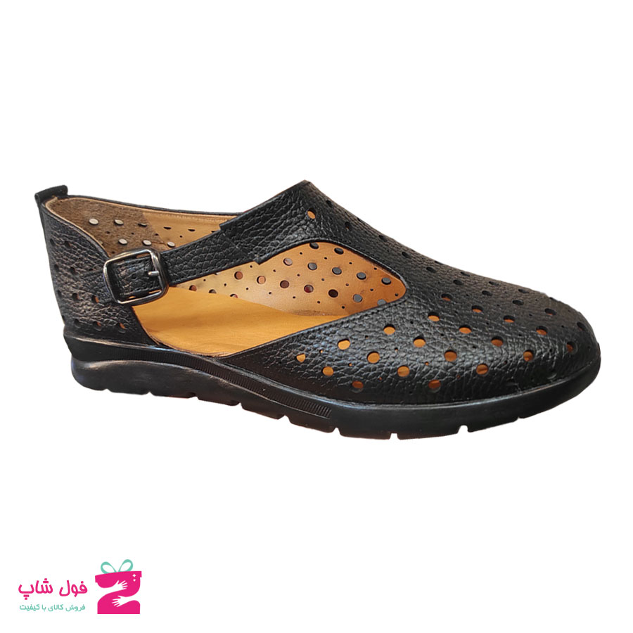 کفش تابستانی زنانه چرم طبیعی  تبریز کد 1579