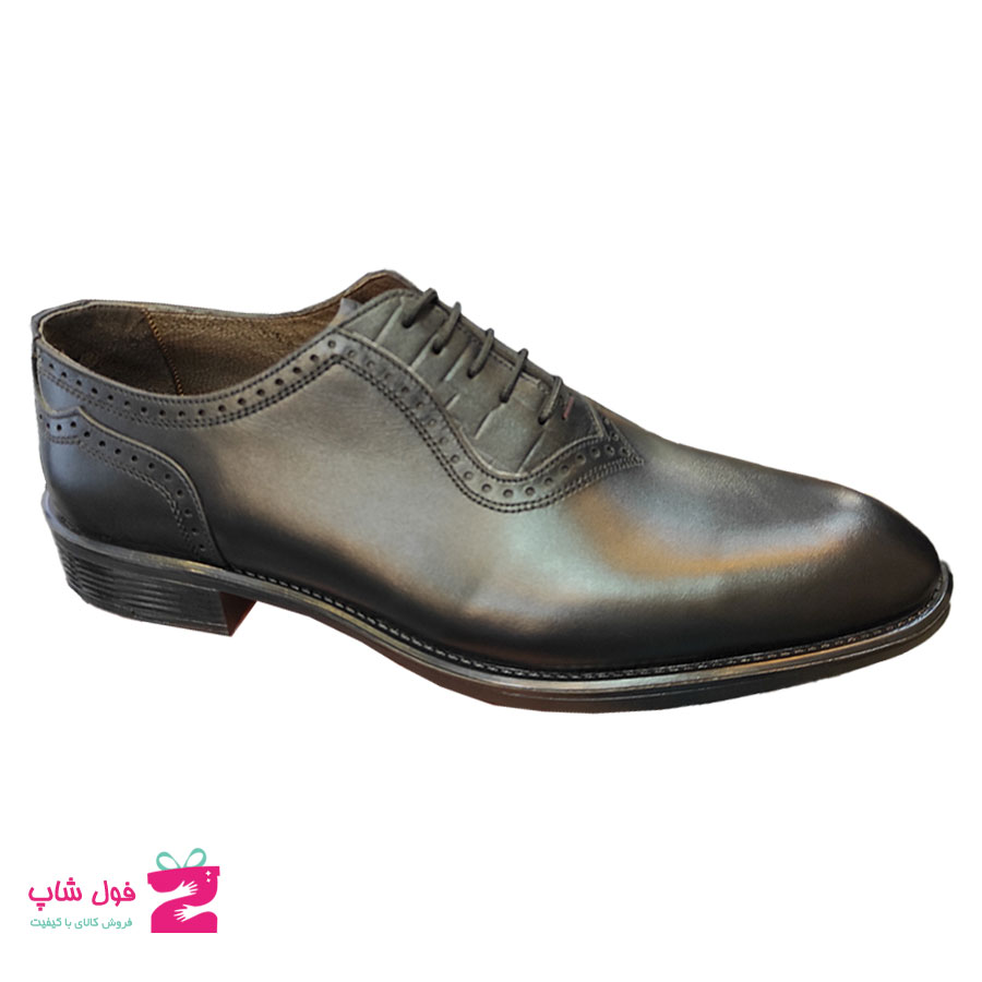 کفش مردانه مجلسی  چرم طبیعی گاوی  تبریز کد 1586