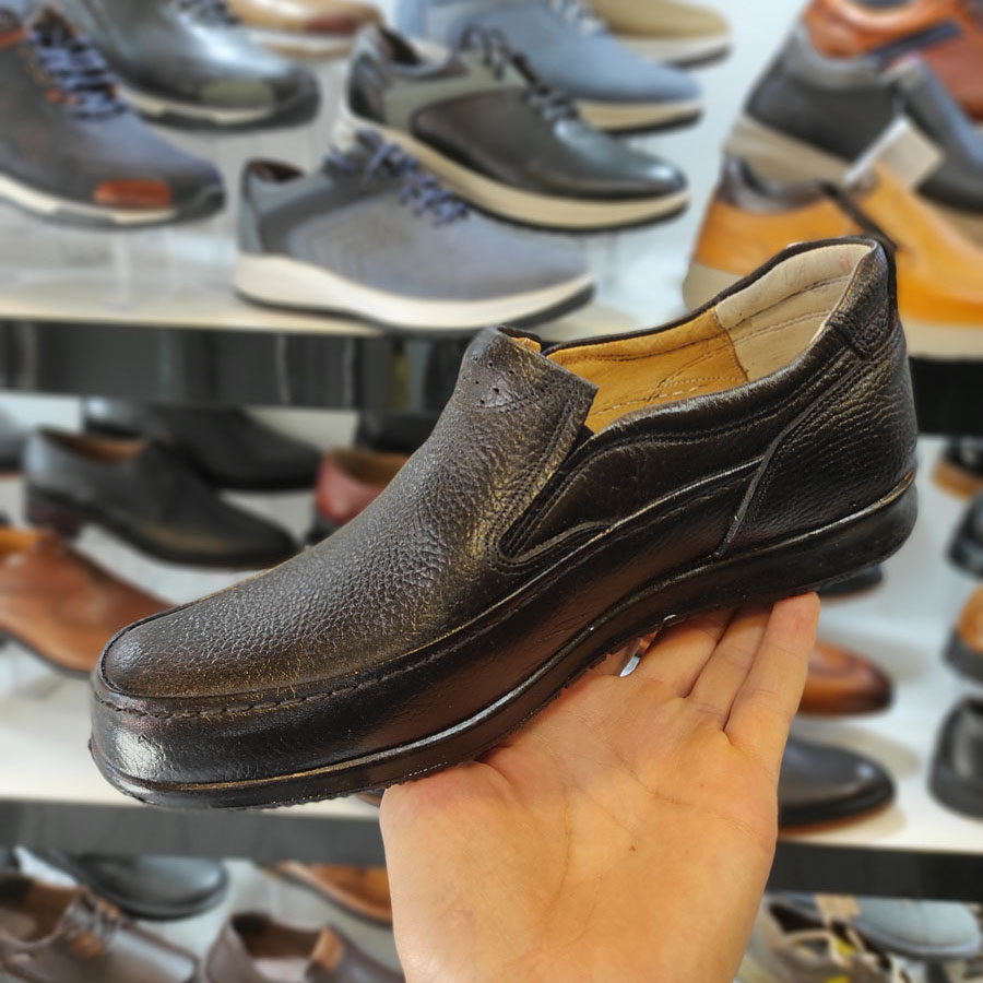 کفش طبی راحتی مردانه چرم طبیعی تبریز کد1623