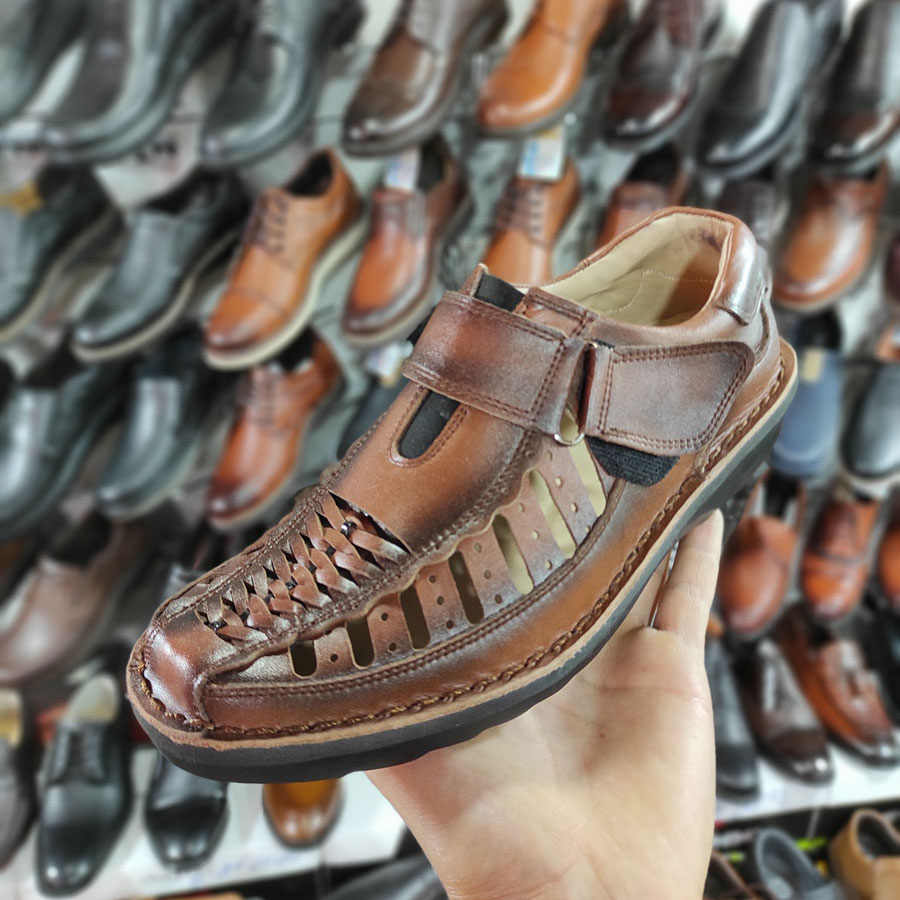 کفش تابستانی مردانه چرم طبیعی تبریز کد 1625