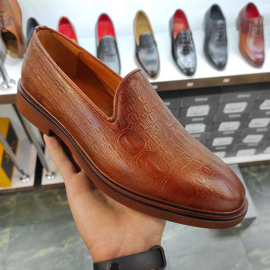 کفش مردانه مجلسی  چرم طبیعی گاوی  تبریز کد 1835