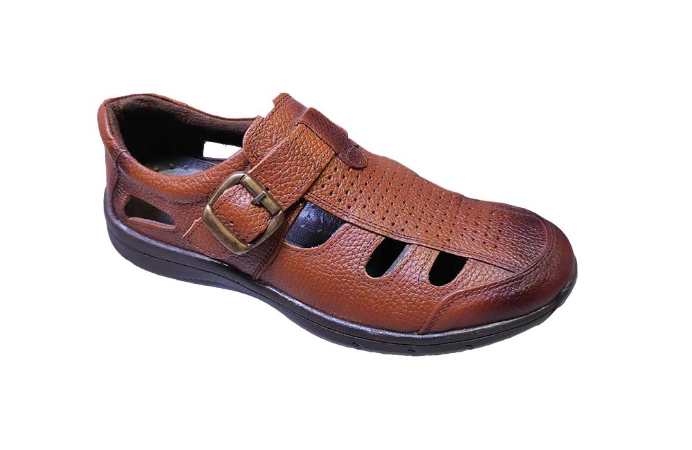 کفش تابستانی  طبی راحتی مردانه چرم طبیعی تبریز کد 397