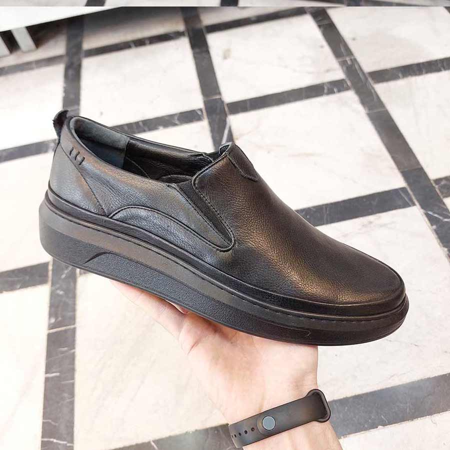کفش طبی راحتی مردانه چرم طبیعی تبریز کد 2649