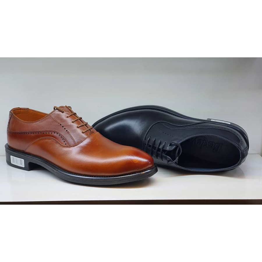 کفش مردانه مجلسی چرم اصل طبیعی کد 1484