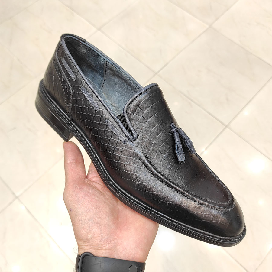 کفش مردانه مجلسی  چرم طبیعی گاوی  تبریز کد 1931