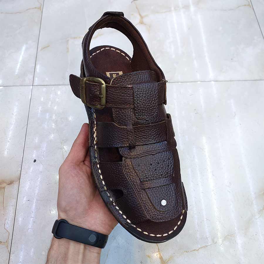 کفش تابستانی  طبی راحتی مردانه چرم طبیعی تبریز کد 2713
