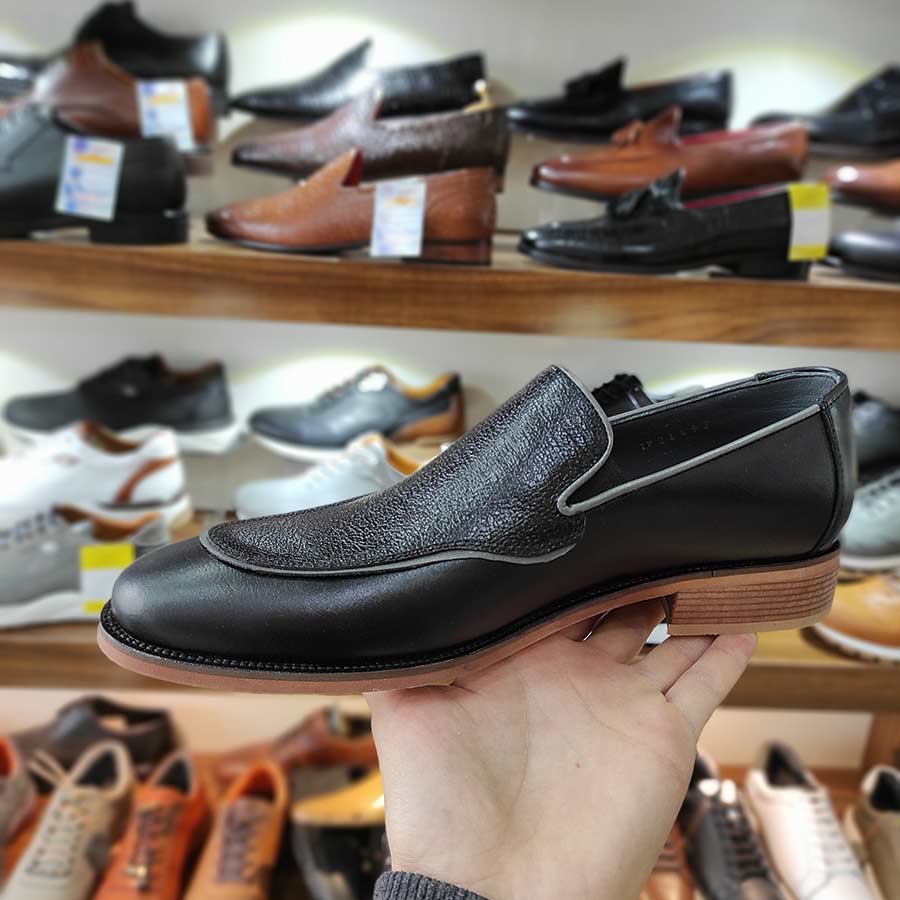 کفش مردانه مجلسی  چرم طبیعی گاوی  کد 1408