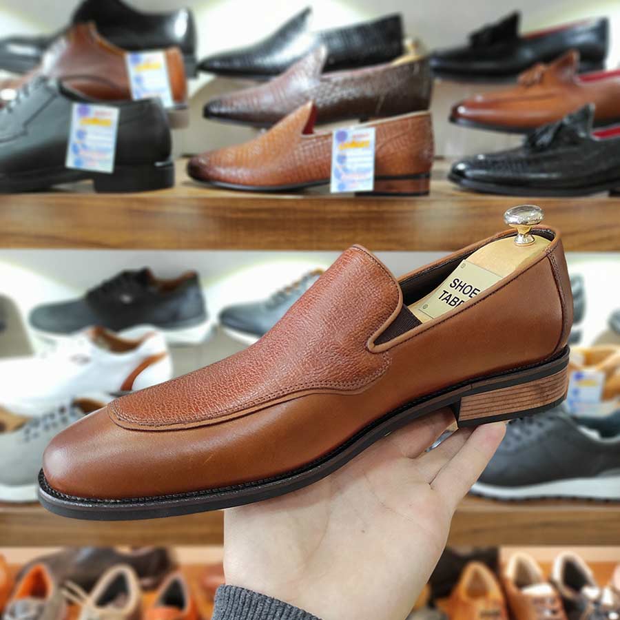 کفش مردانه مجلسی  چرم طبیعی گاوی  کد 1408