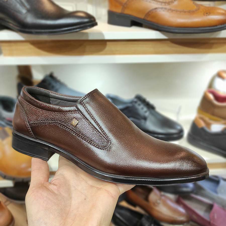 کفش مردانه مجلسی  چرم طبیعی گاوی  کد 1265