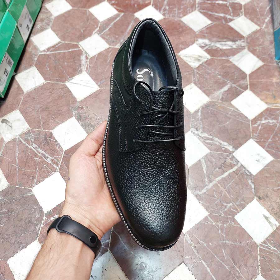 کفش مجلسی  اداری راحتی مردانه چرم طبیعی گاوی کد 2952