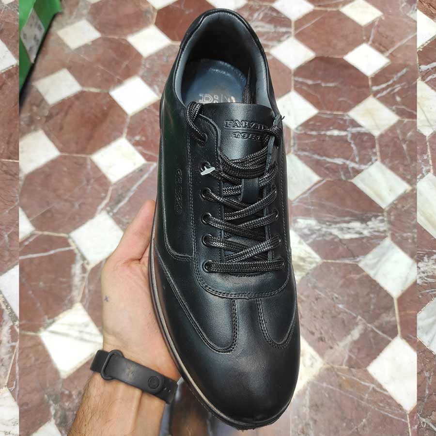 کفش اسپرت مردانه  سایز بزرگ چرم طبیعی تبریز کد 3055