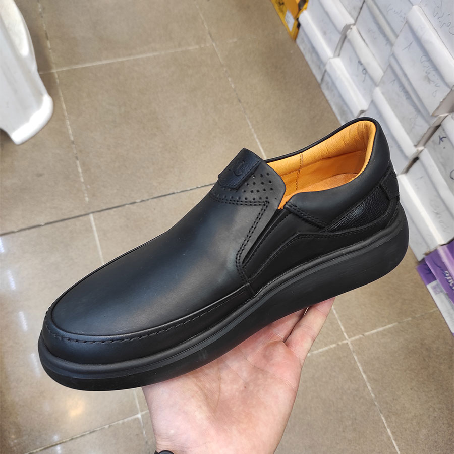 کفش طبی راحتی مردانه چرم طبیعی تبریز کد 2075